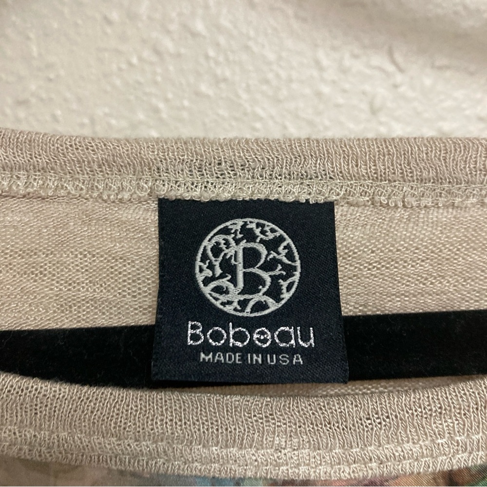 Bobeau Women’s Beige Floral Top Size L - Picture 3 of 11